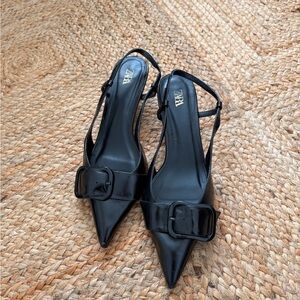 Zara Elegant Black Pointed Heels